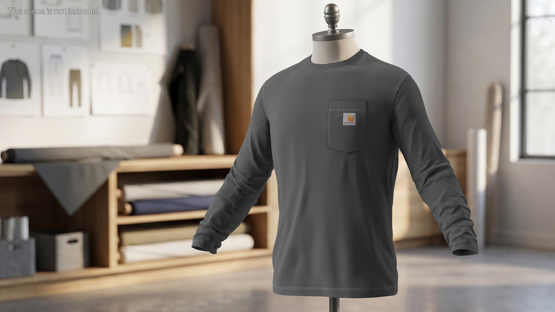 Carhartt Force Pocket Shirt Charcoal, view 4