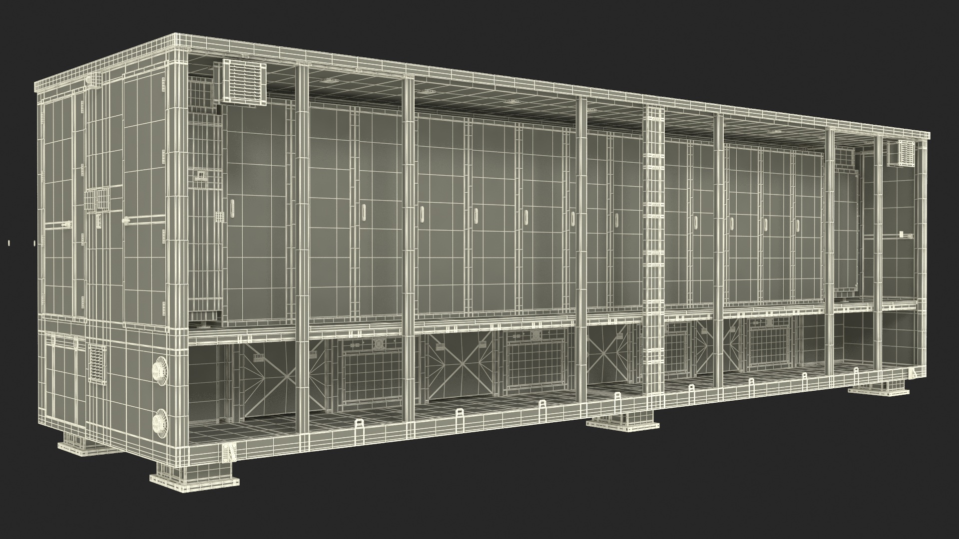 3D model Containerized Data Center