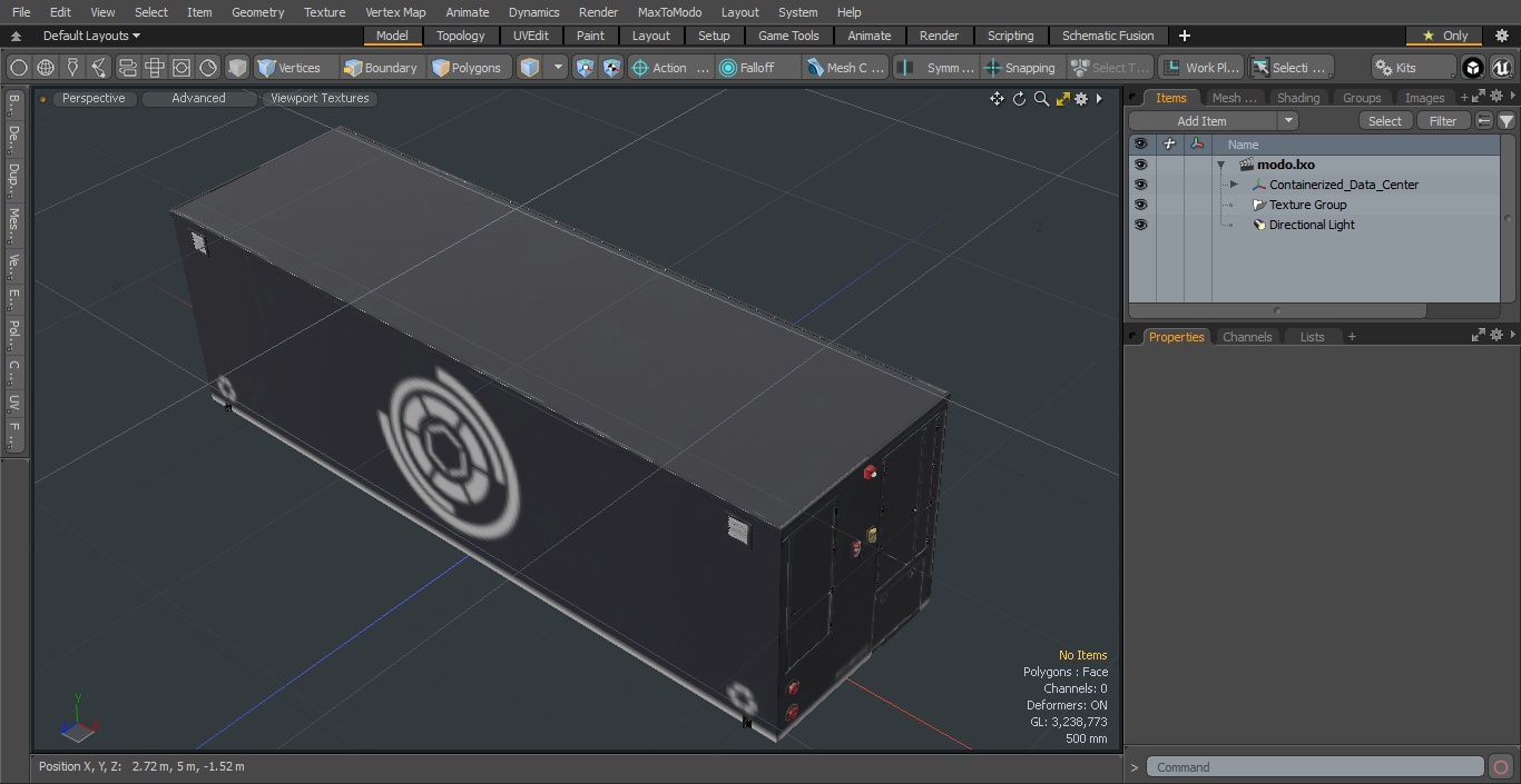 3D model Containerized Data Center
