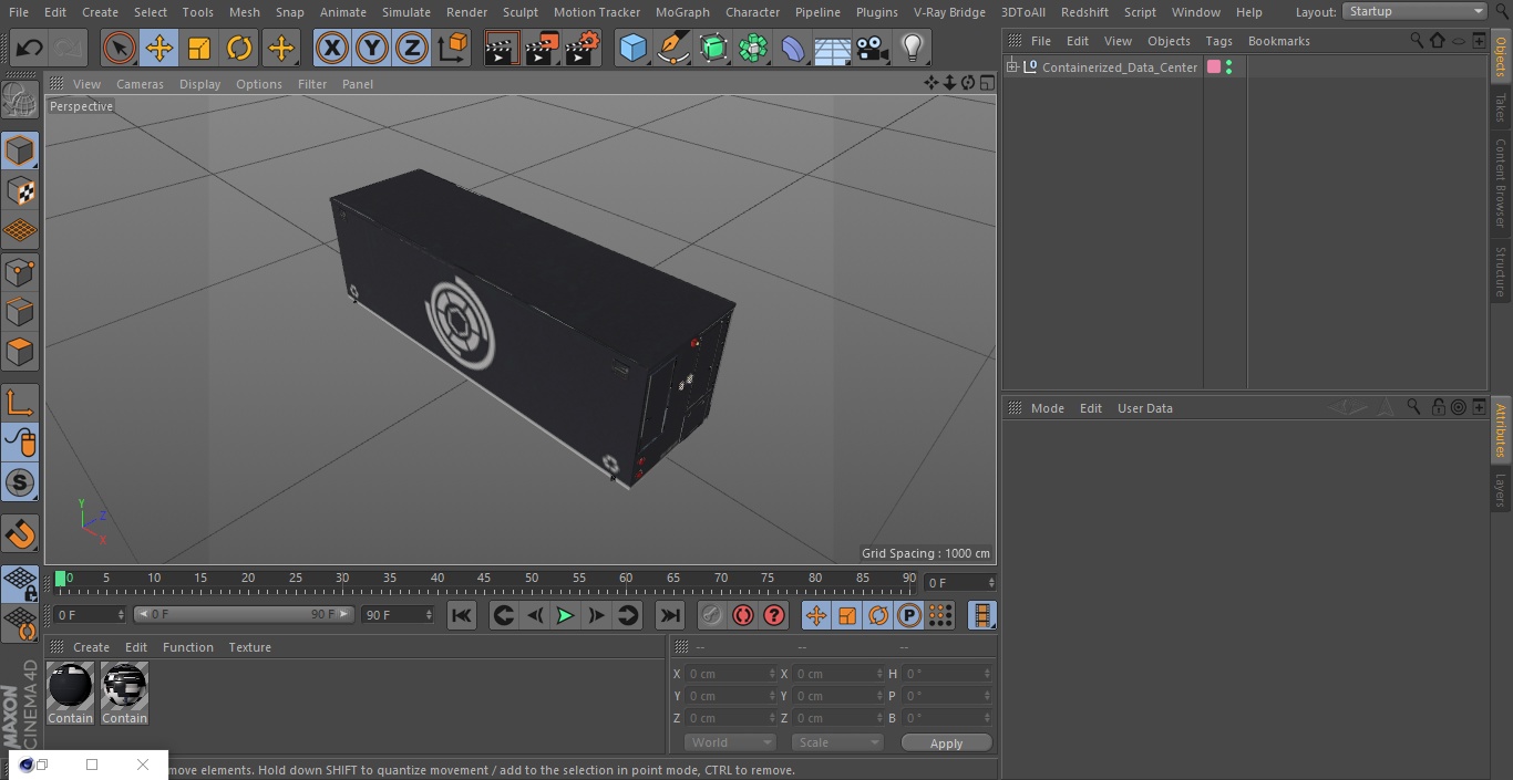 3D model Containerized Data Center