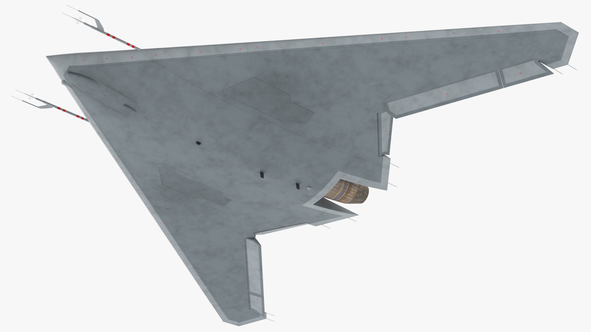 Russian Heavy Strike Unmanned Bomber S-70 Okhotnik Rigged 3D