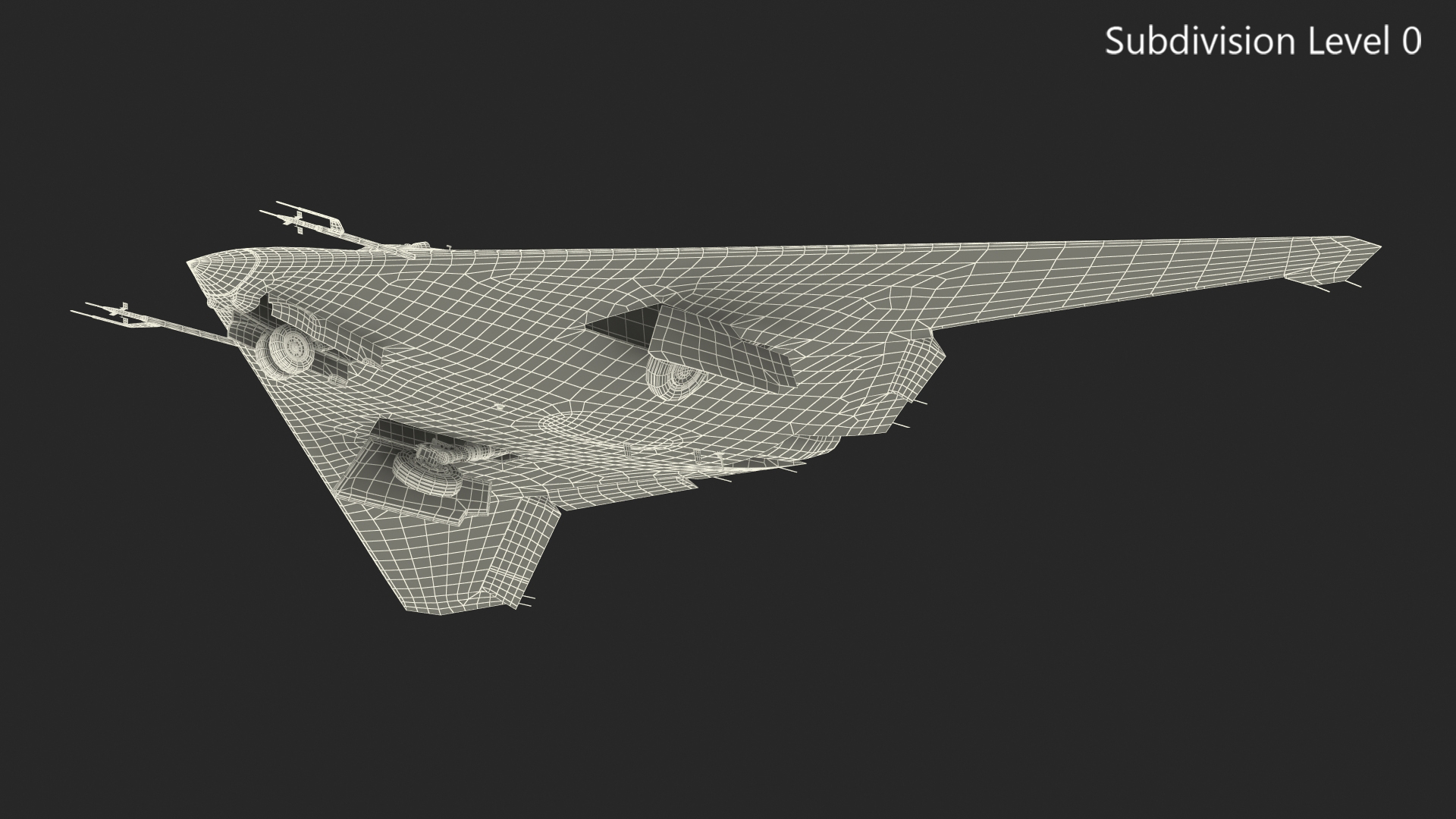 Russian Heavy Strike Unmanned Bomber S-70 Okhotnik Rigged 3D