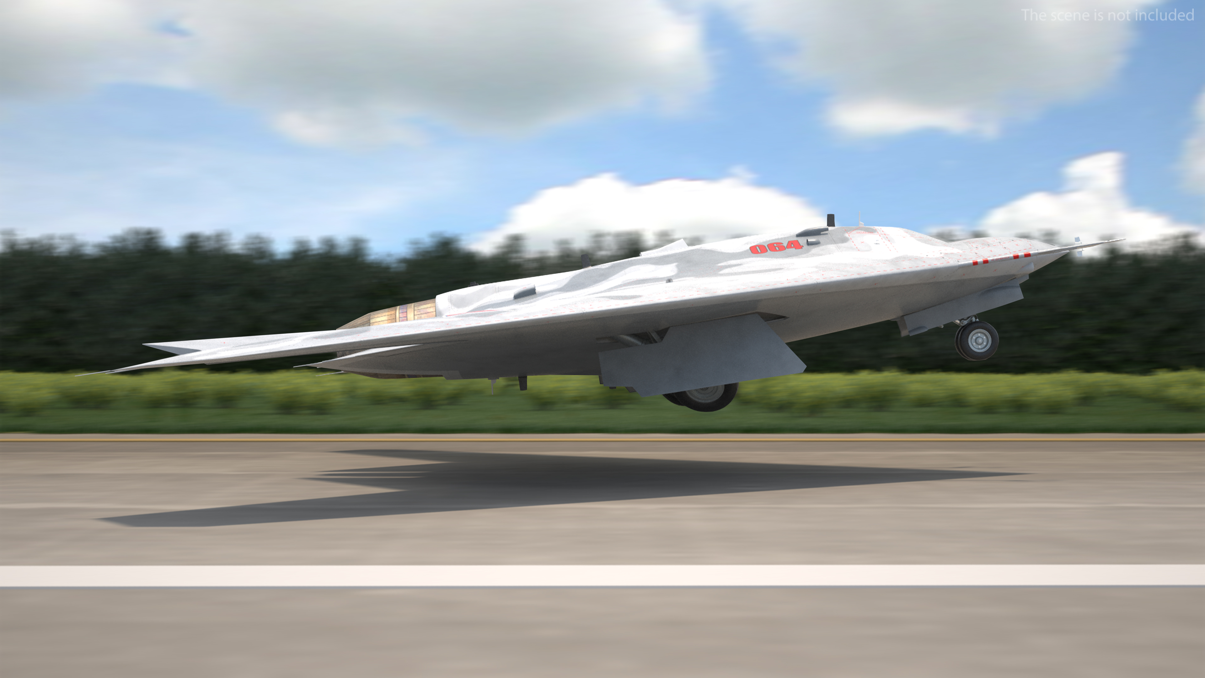 Russian Heavy Strike Unmanned Bomber S-70 Okhotnik Rigged 3D