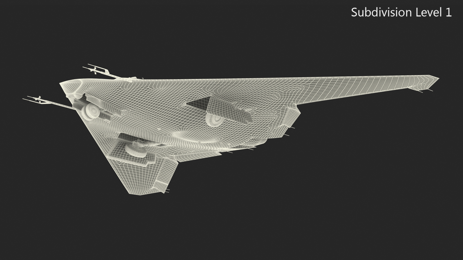 Russian Heavy Strike Unmanned Bomber S-70 Okhotnik Rigged 3D