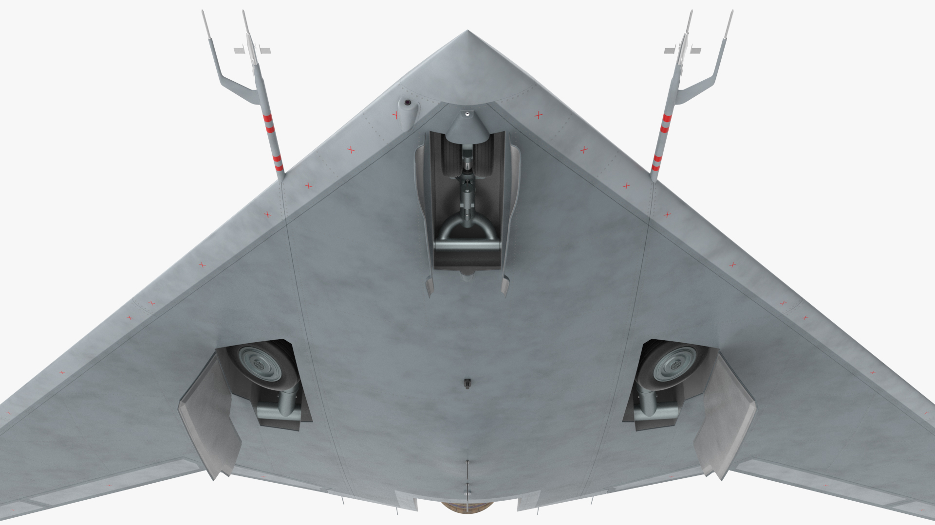 Russian Heavy Strike Unmanned Bomber S-70 Okhotnik Rigged 3D
