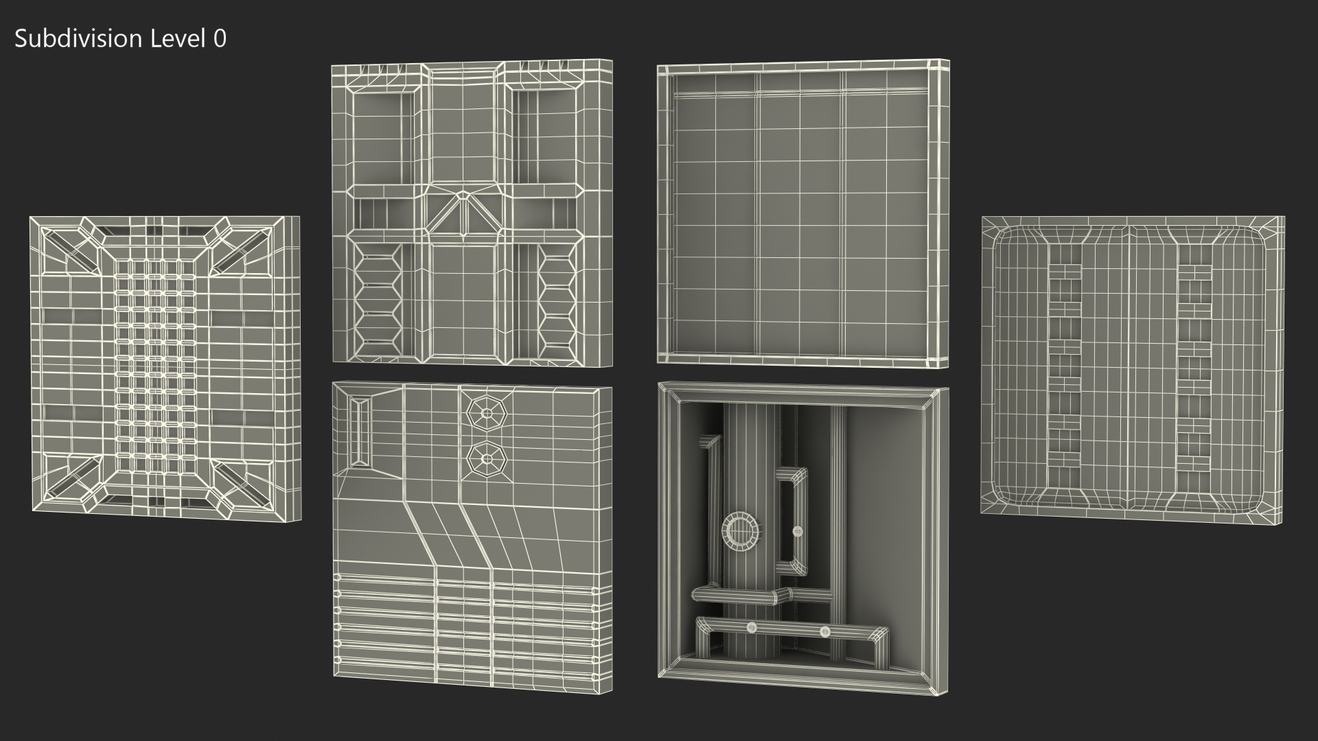 Sci-Fi Wall Panels Set 3D