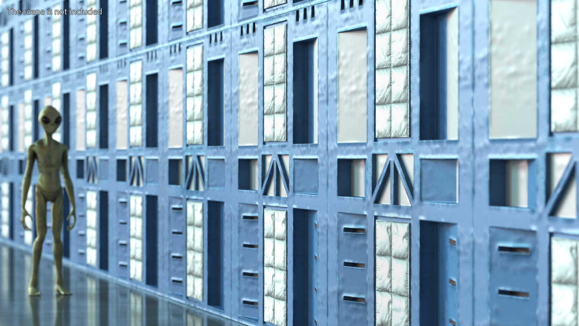 Sci-Fi Wall Panels Set 3D