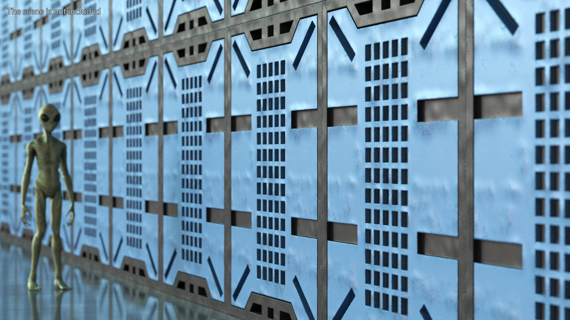 Sci-Fi Wall Panels Set 3D
