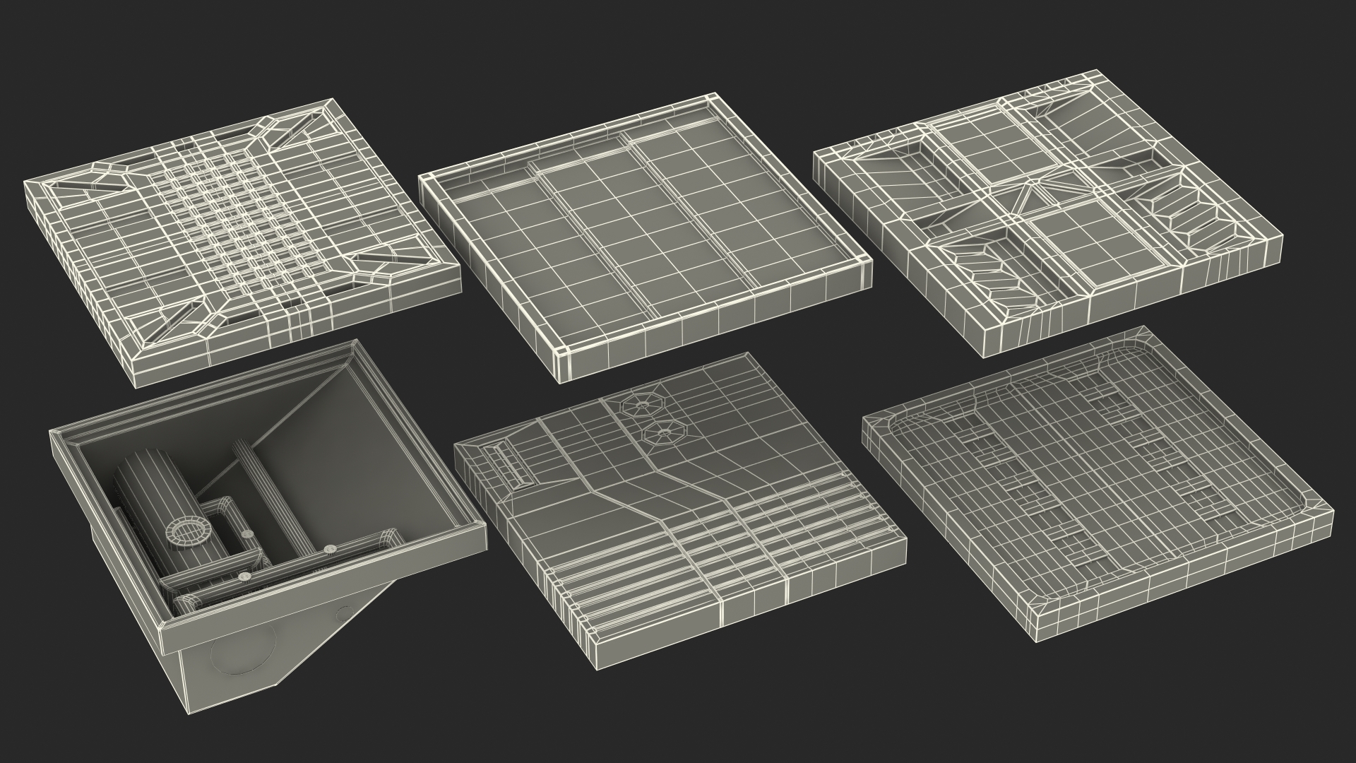 Sci-Fi Wall Panels Set 3D