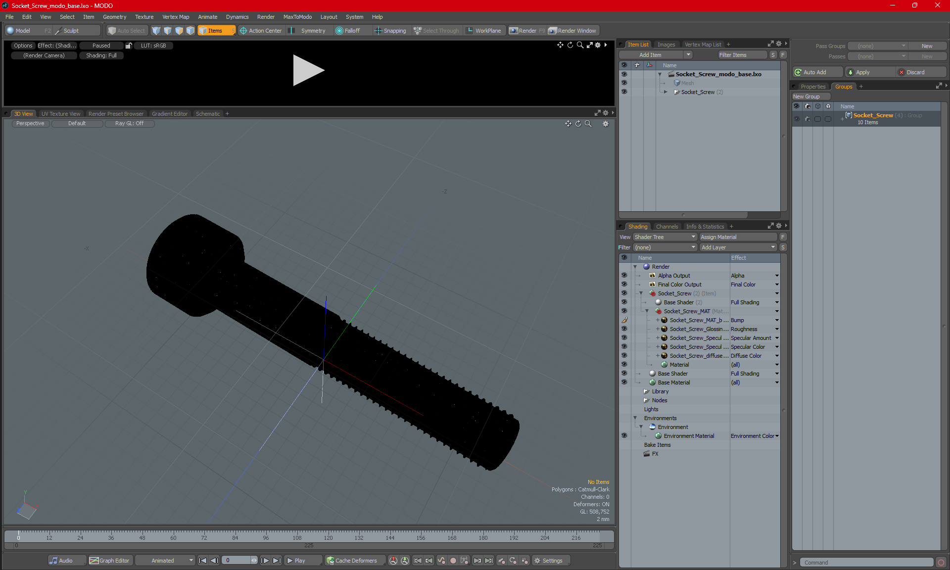 3D model Socket Screw for 3D Print
