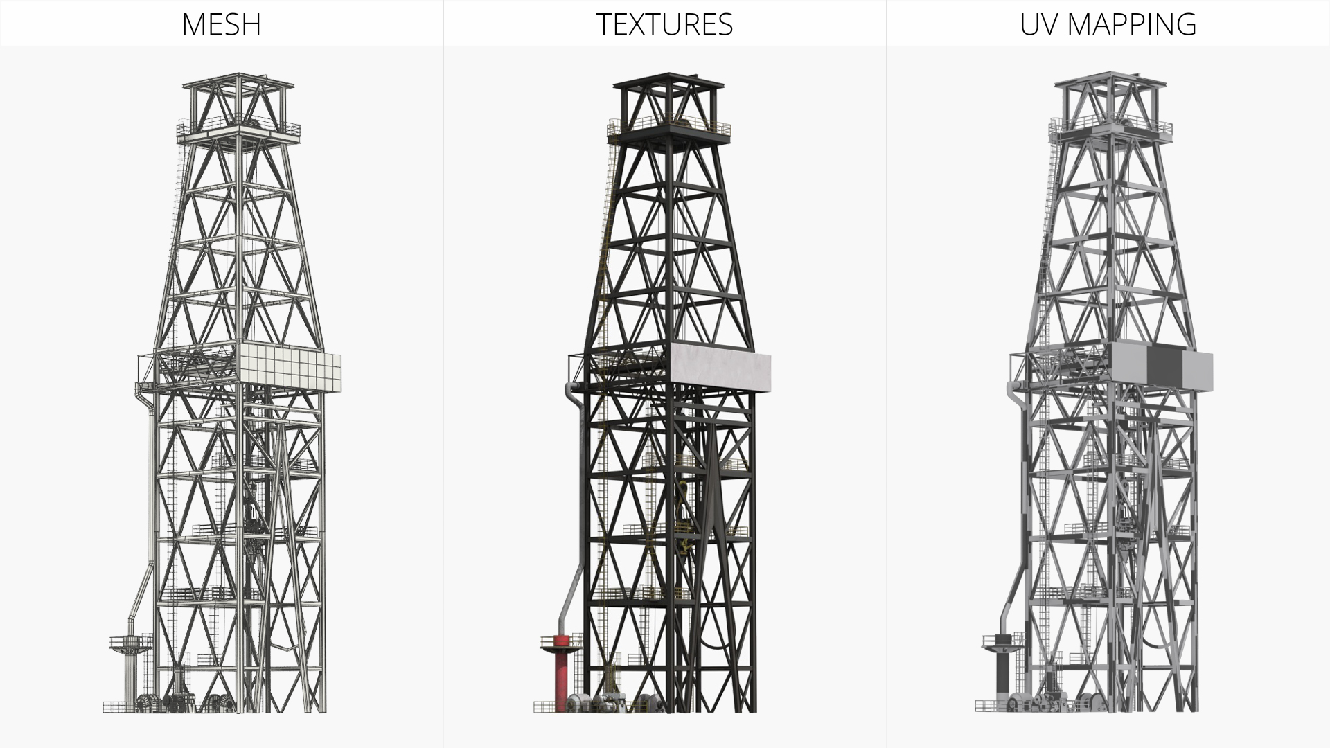 Offshore Oil Drilling Derrick Tower Structure - view 8