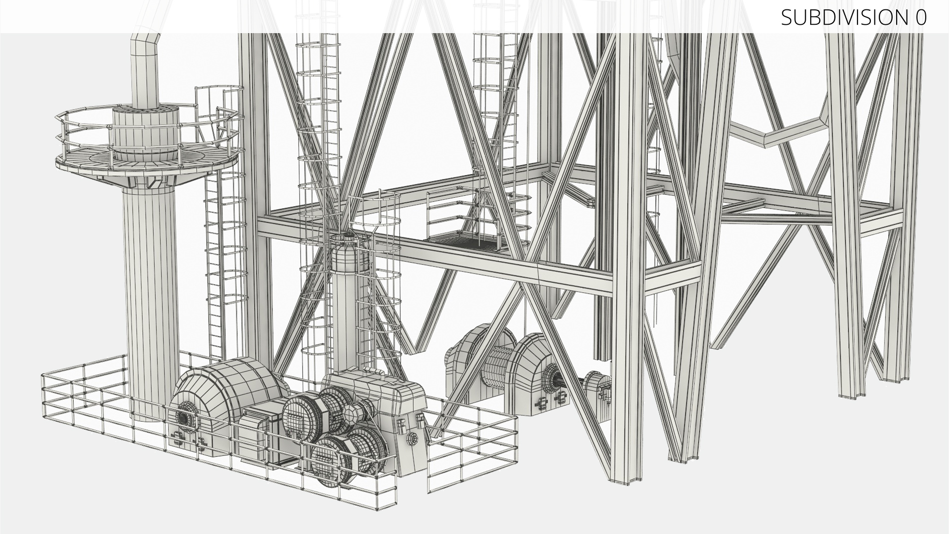 Offshore Oil Drilling Derrick Tower Structure - view 9