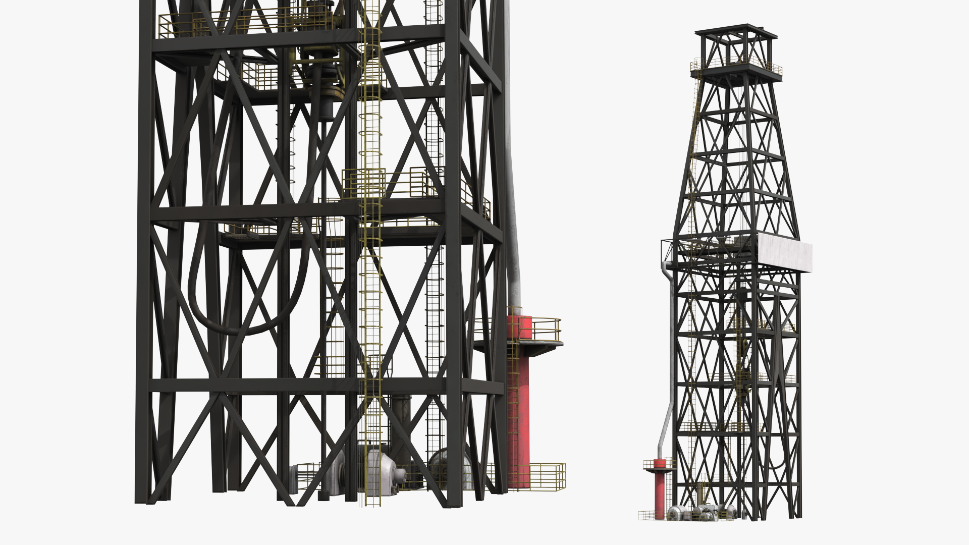 Offshore Oil Drilling Derrick Tower Structure - view 2