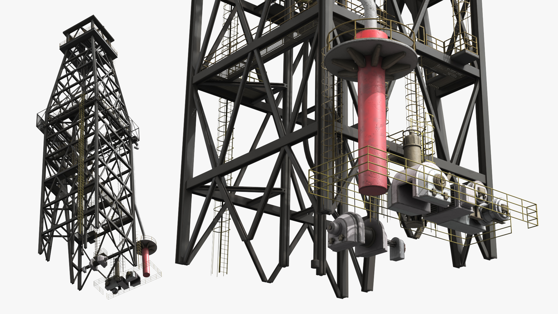 Offshore Oil Drilling Derrick Tower Structure - view 4