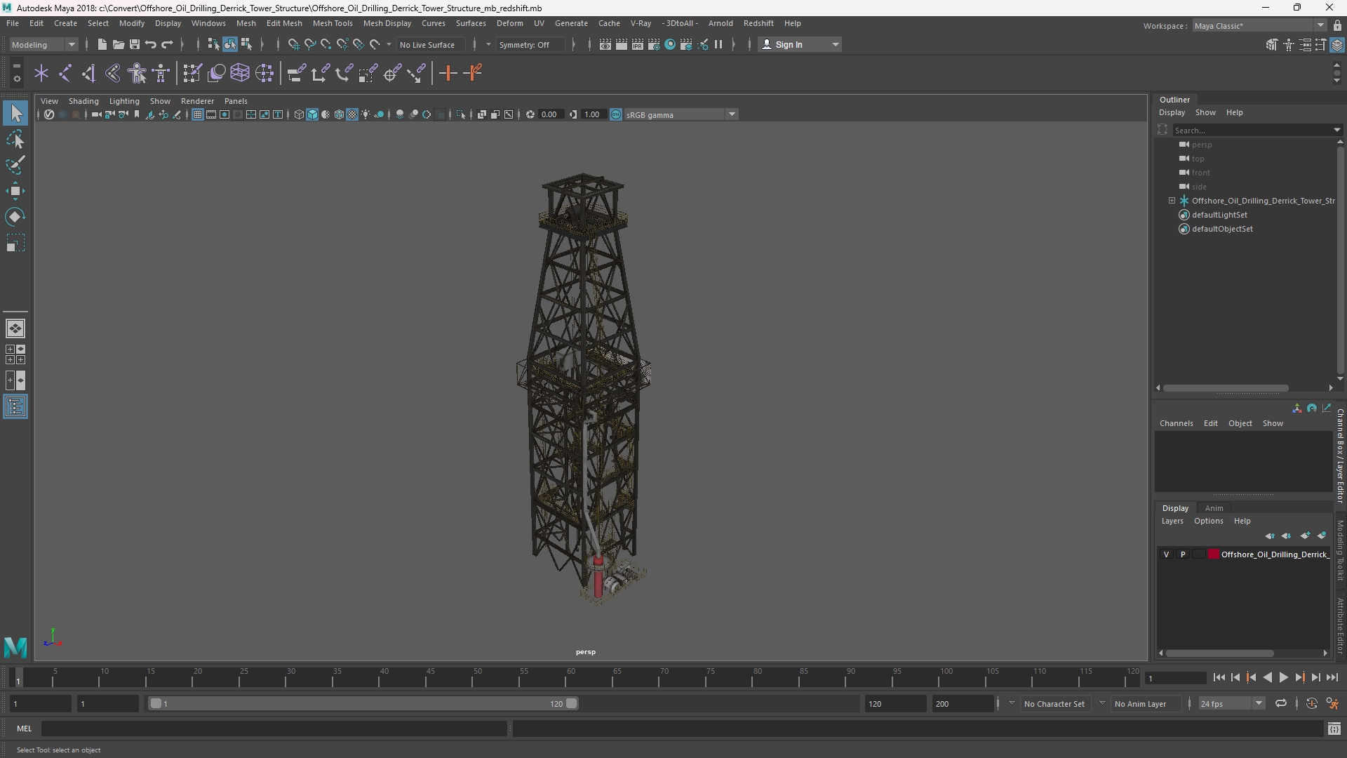 Offshore Oil Drilling Derrick Tower Structure - view 11