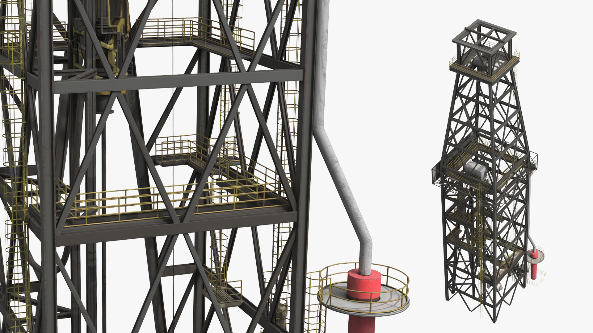 Offshore Oil Drilling Derrick Tower Structure - view 5