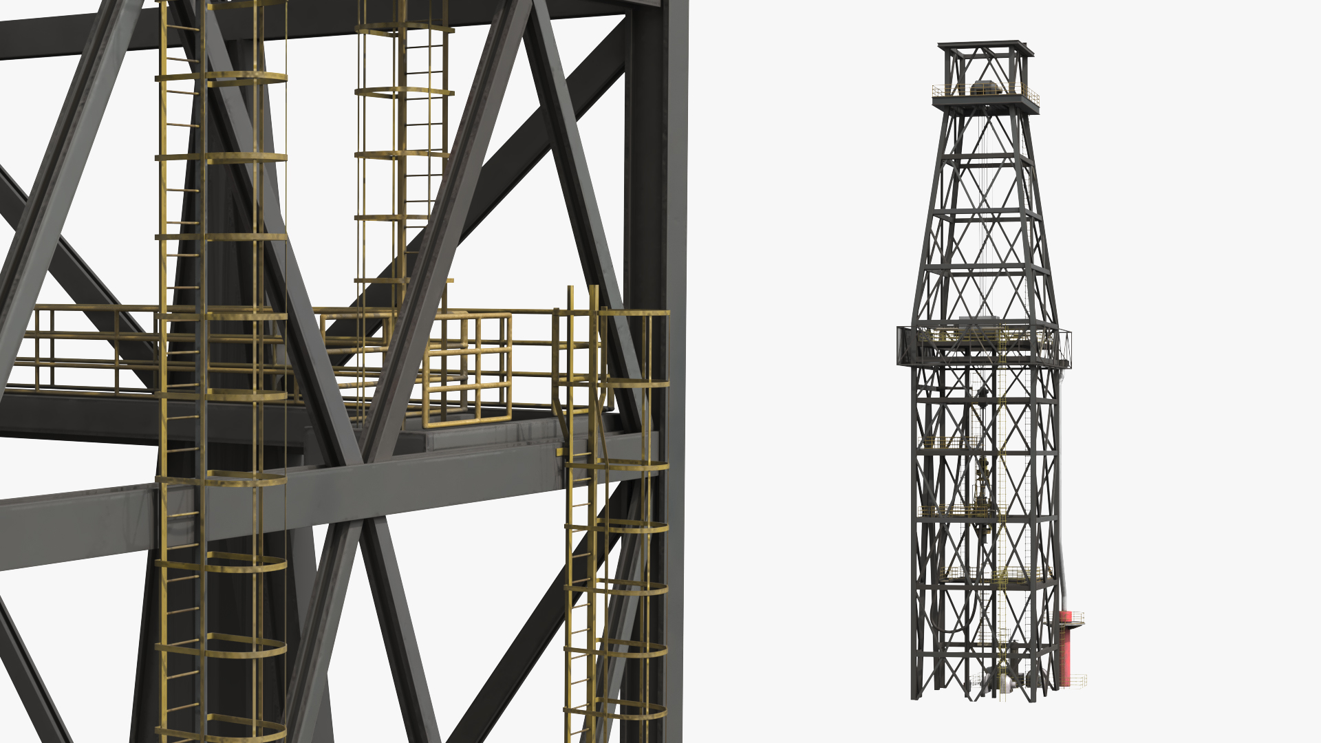 Offshore Oil Drilling Derrick Tower Structure - view 6