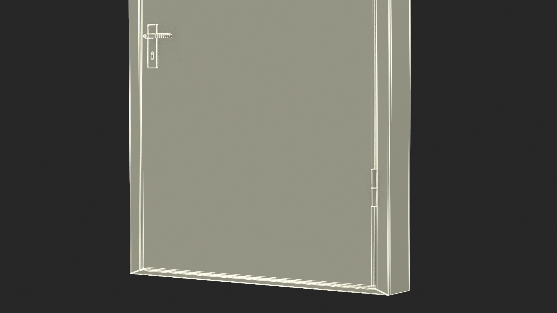 3D Security Fire Door Grey model