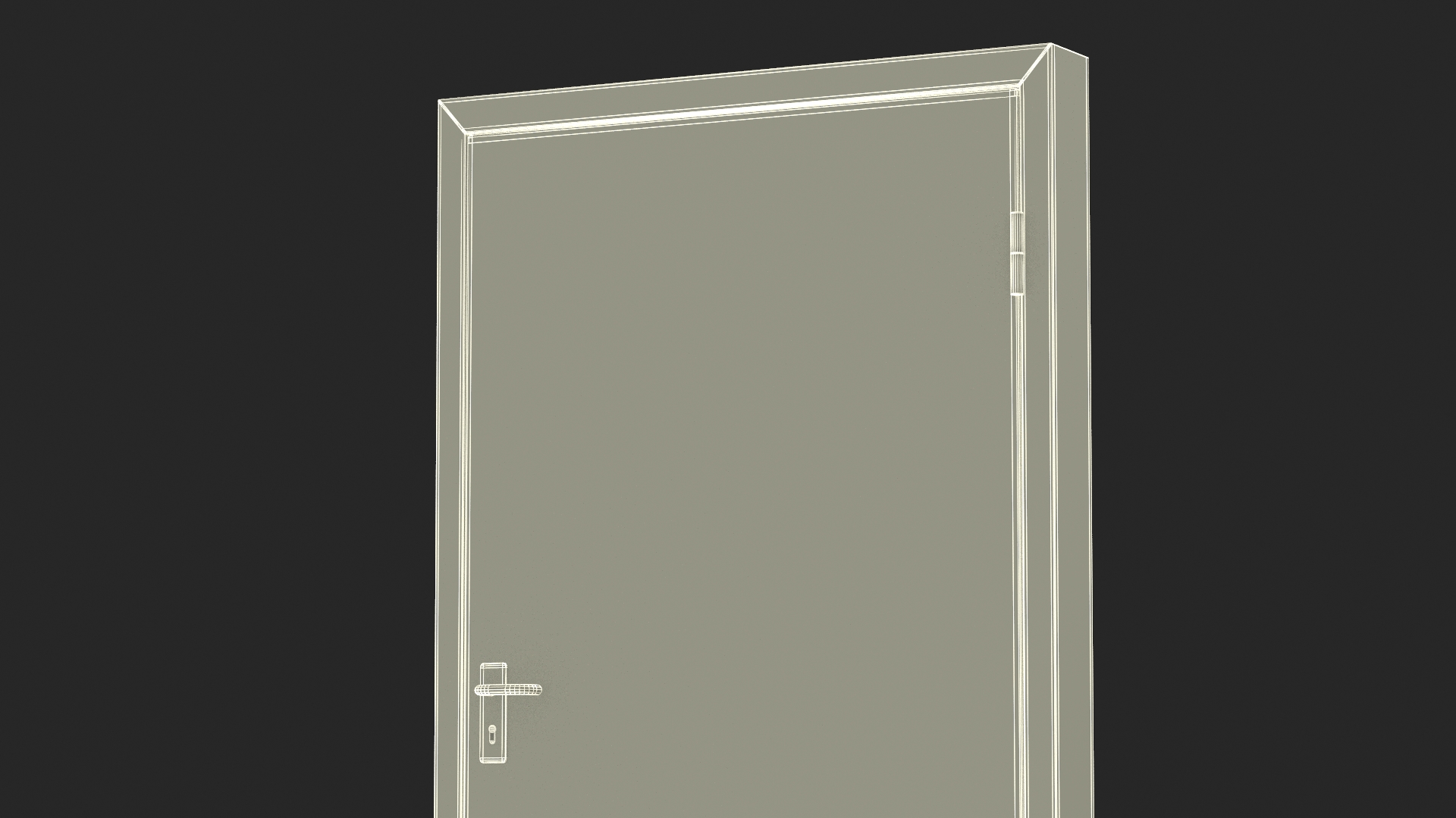 3D Security Fire Door Grey model
