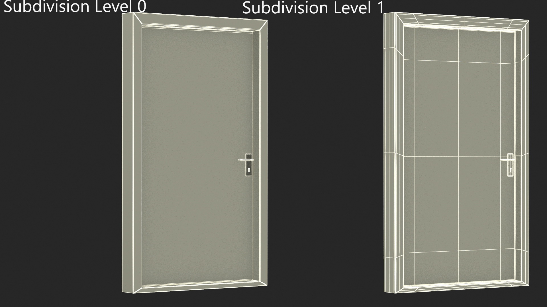 3D Security Fire Door Grey model