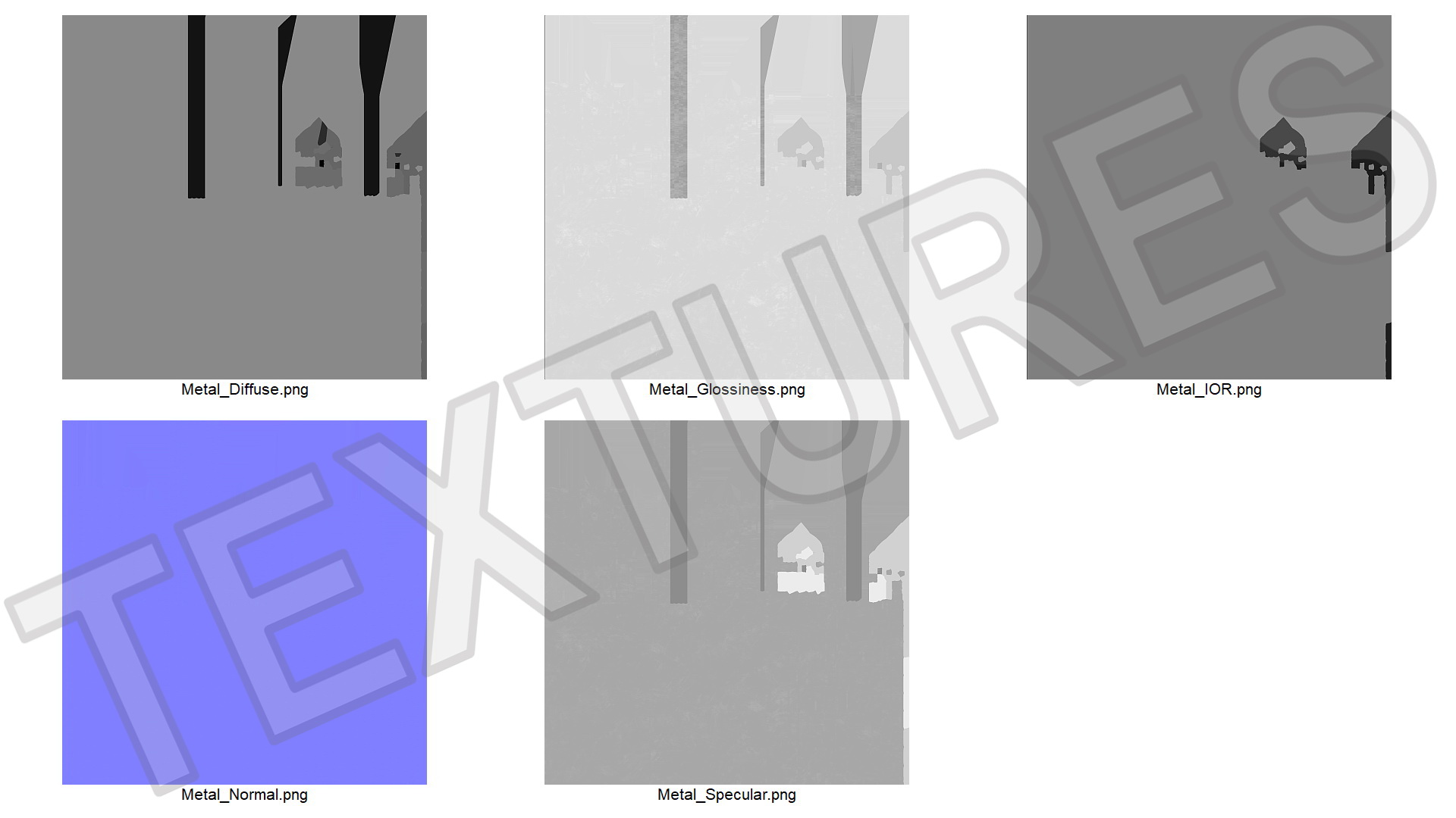 3D Security Fire Door Grey model