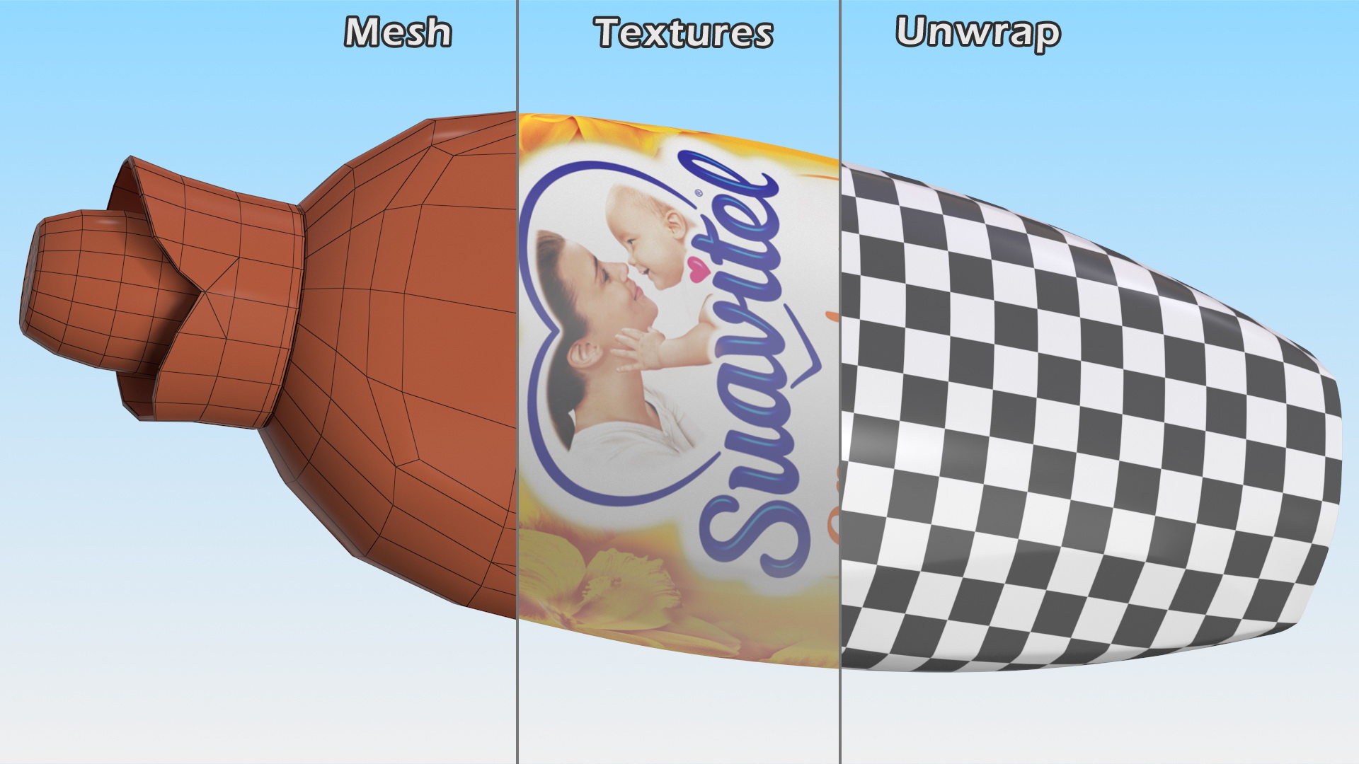 Suavitel Morning Sun Liquid Fabric Softener Small 3D model