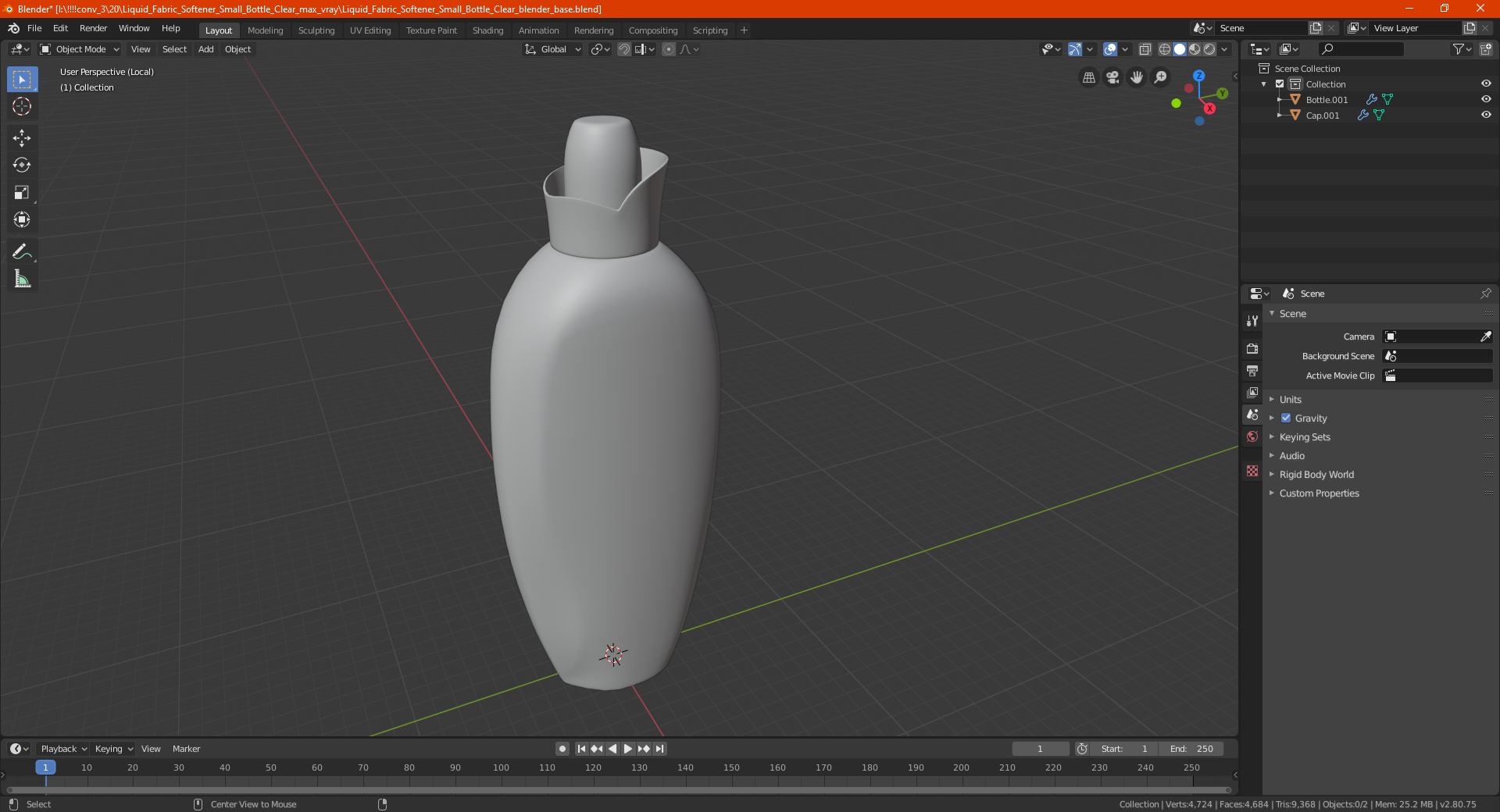 Suavitel Morning Sun Liquid Fabric Softener Small 3D model