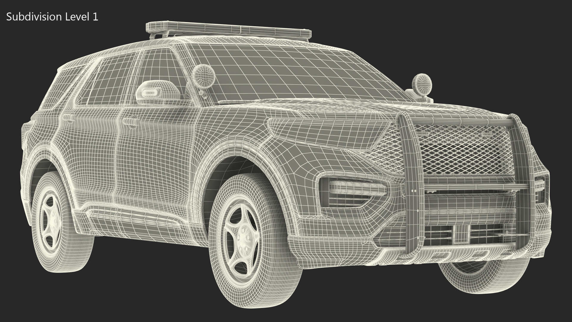 3D Police Interceptor SUV Exterior Only