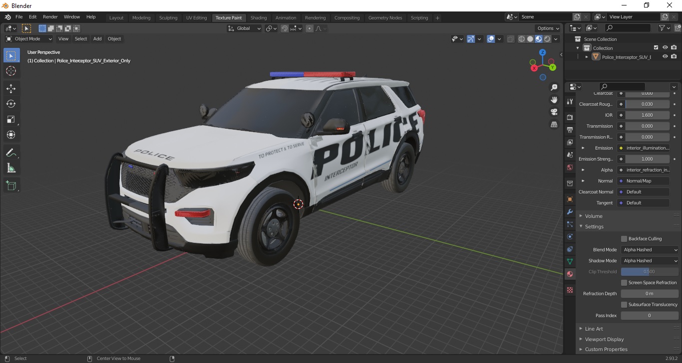3D Police Interceptor SUV Exterior Only