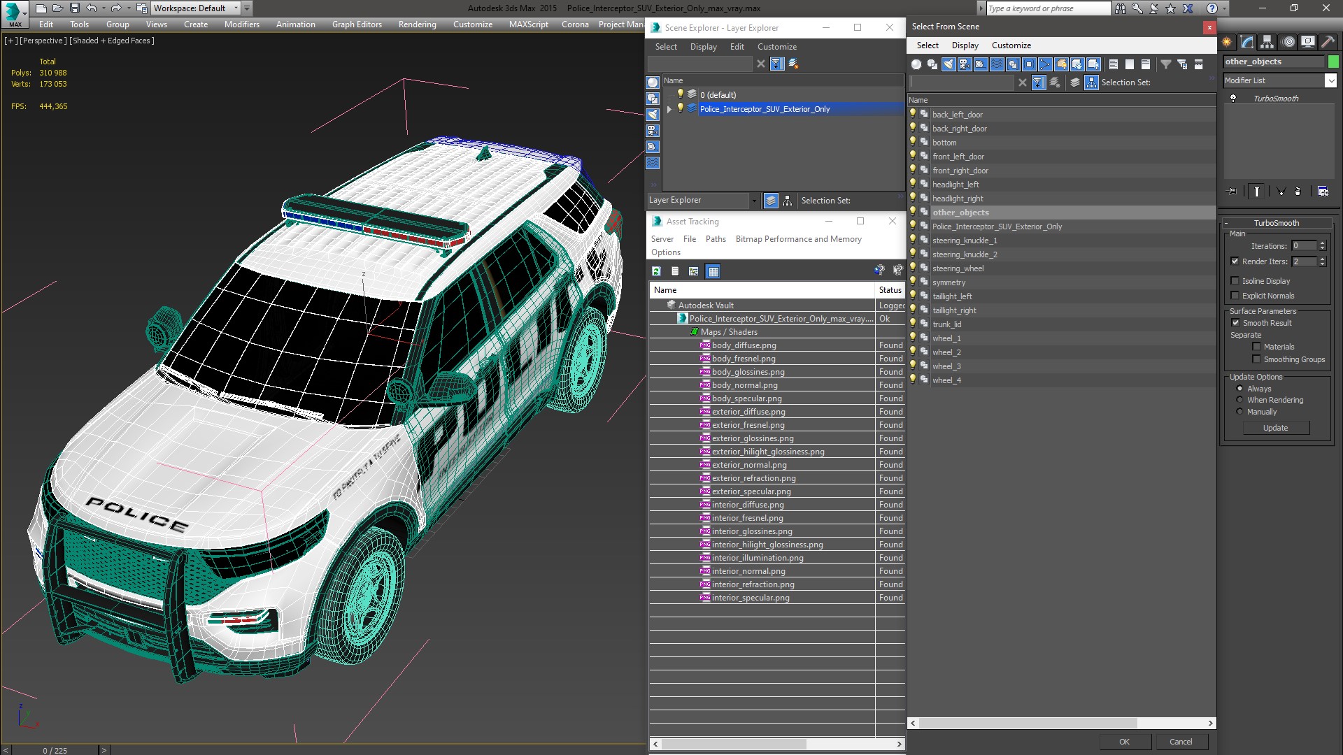 3D Police Interceptor SUV Exterior Only