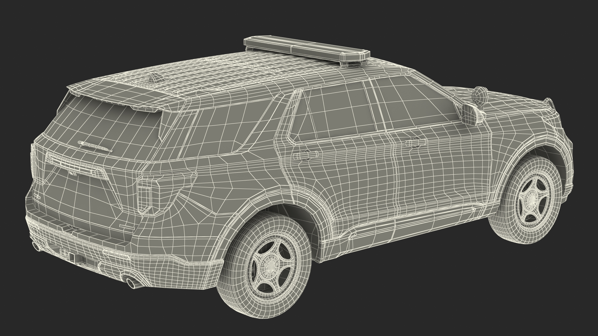 3D Police Interceptor SUV Exterior Only