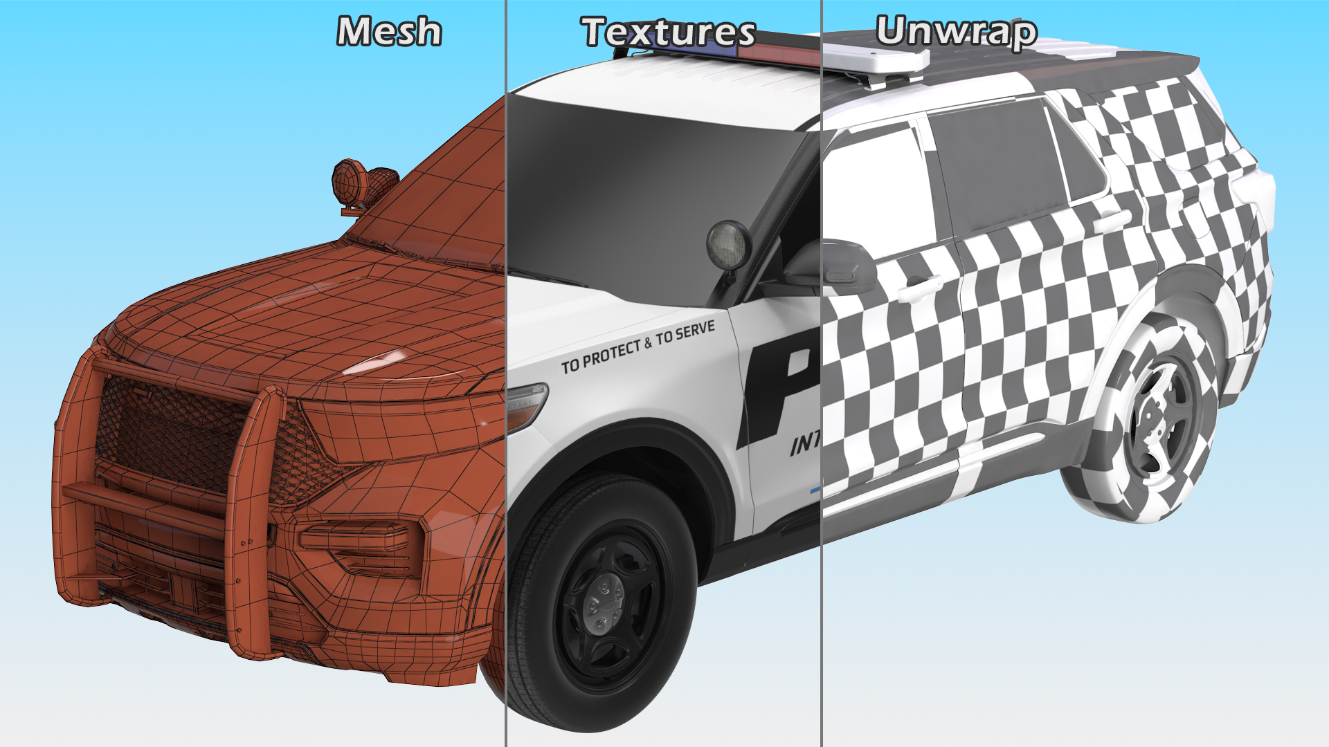 3D Police Interceptor SUV Exterior Only