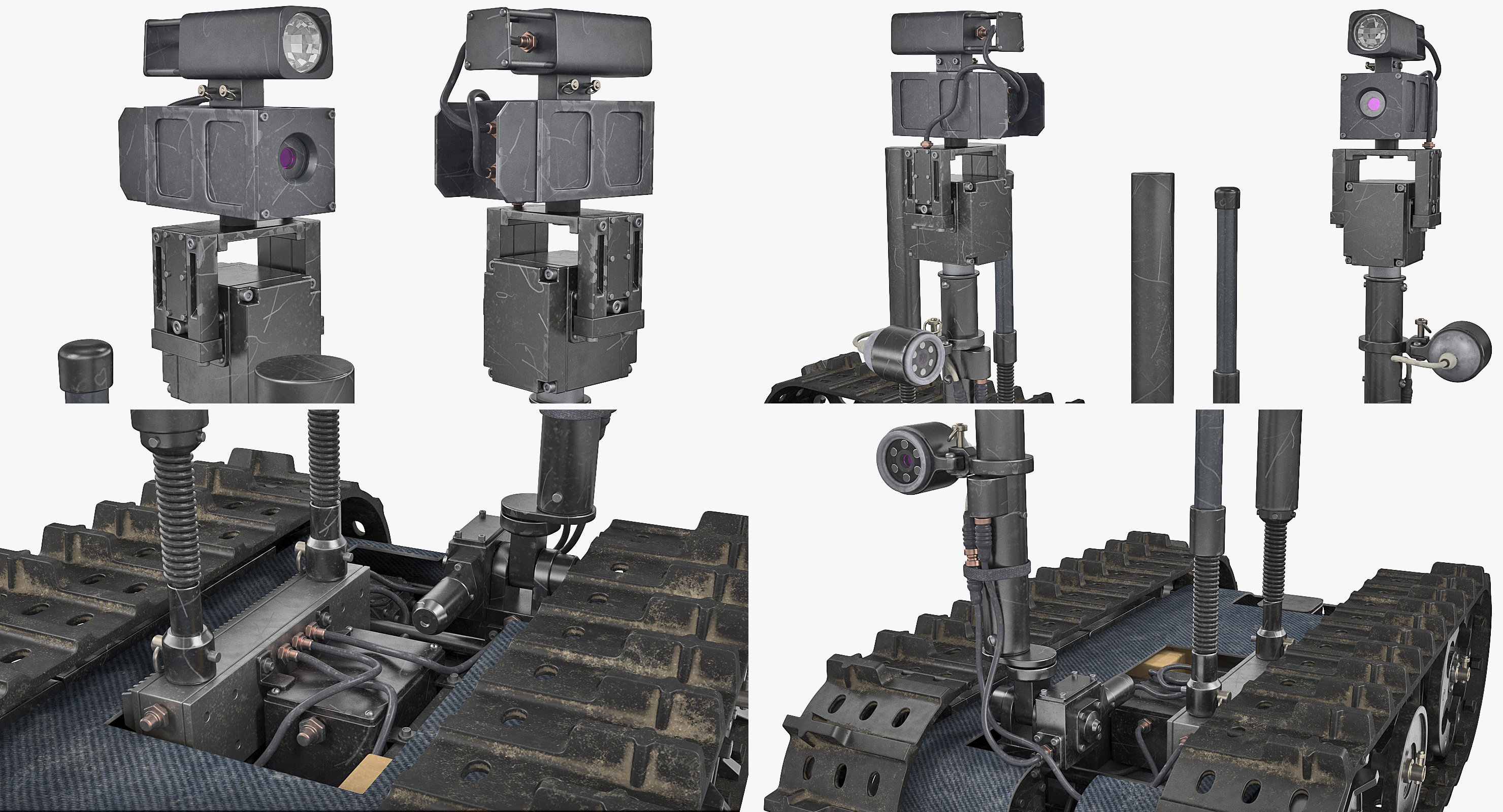 Multi Functional Tracked Military Robot 3D model