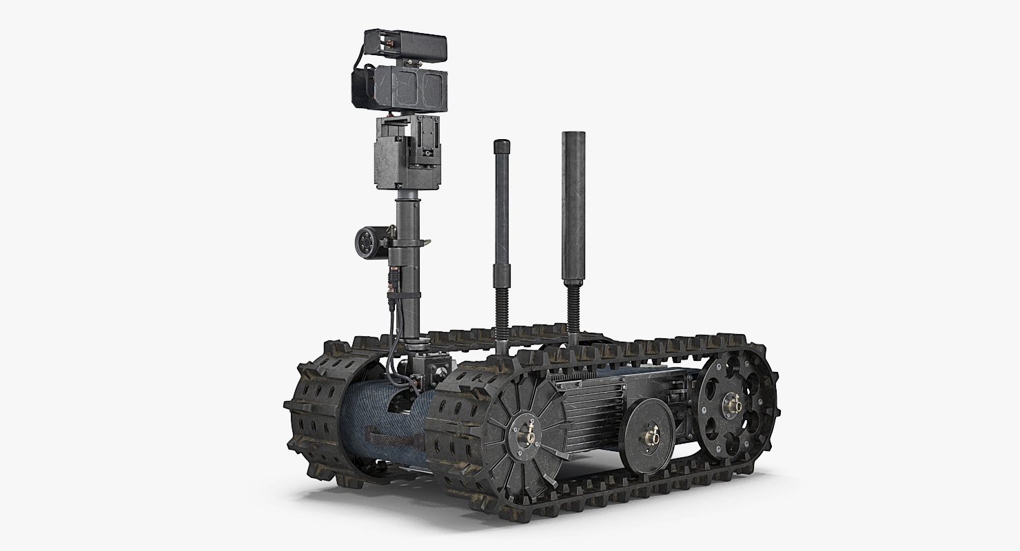 Multi Functional Tracked Military Robot 3D model