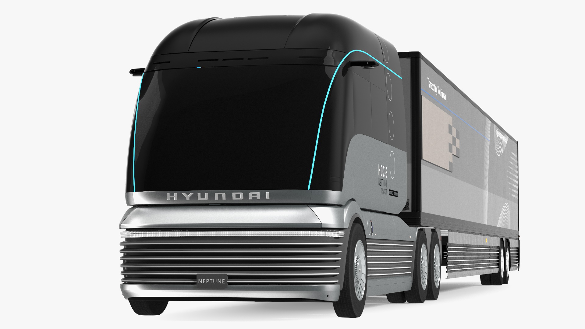 Hyundai HDC-6 Hydrogen Semi Truck Simple Interior 3D model