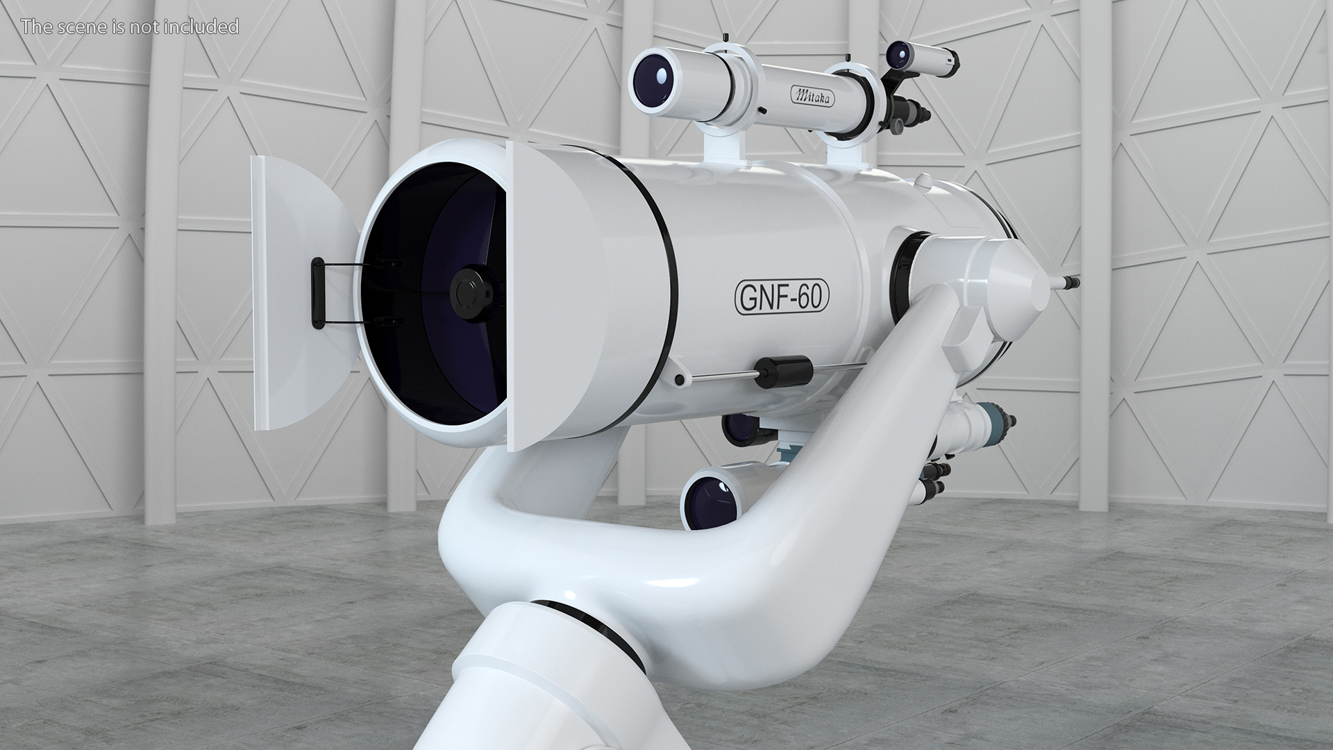 3D model Mitaka GNF60 Observatory Telescope Rigged for Cinema 4D