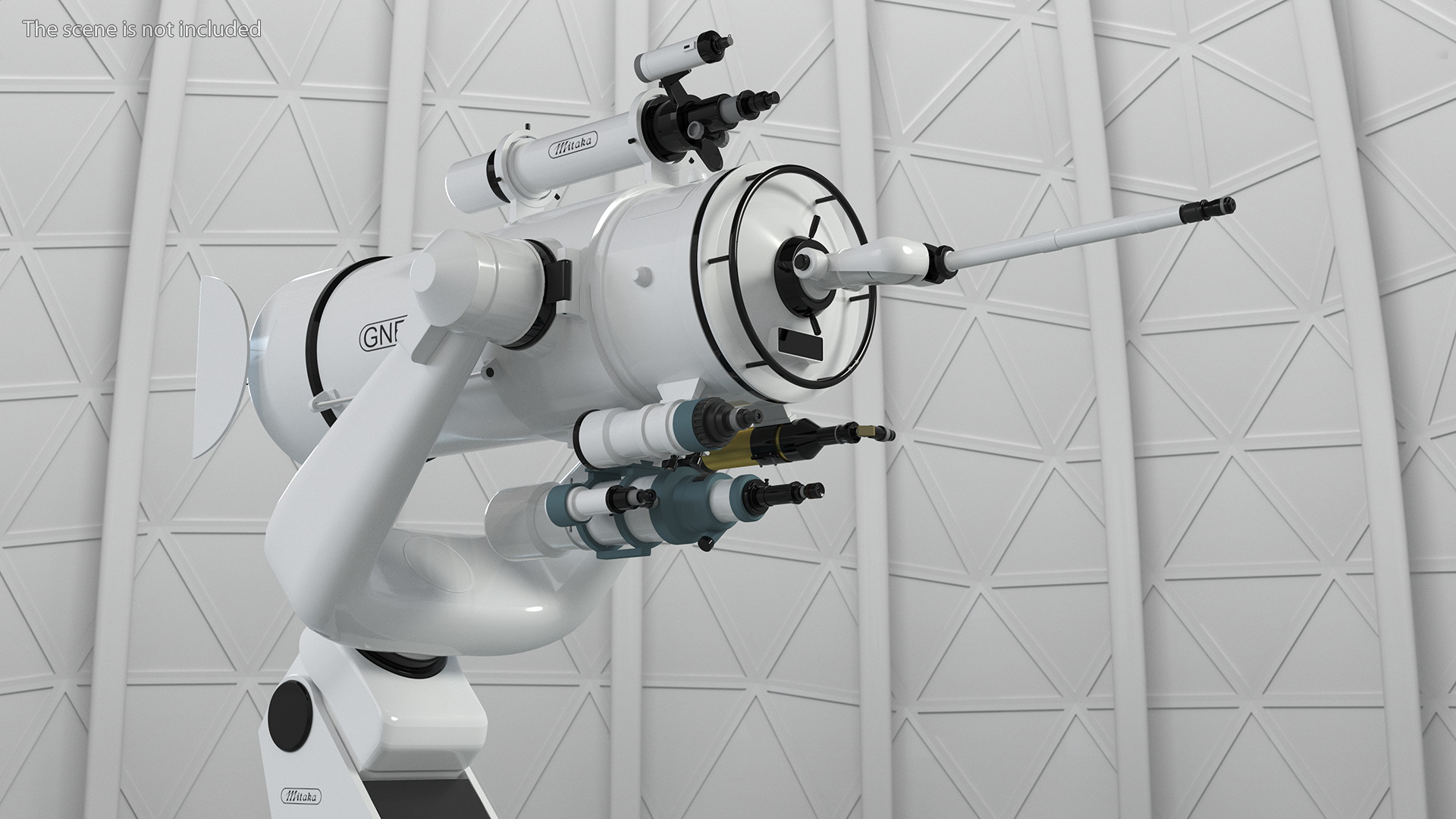 3D model Mitaka GNF60 Observatory Telescope Rigged for Cinema 4D