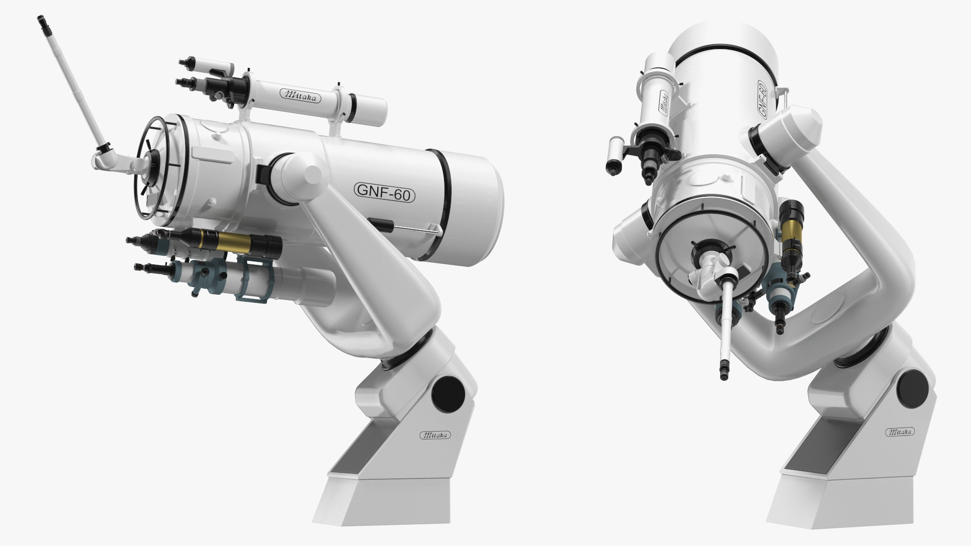 3D model Mitaka GNF60 Observatory Telescope Rigged for Cinema 4D