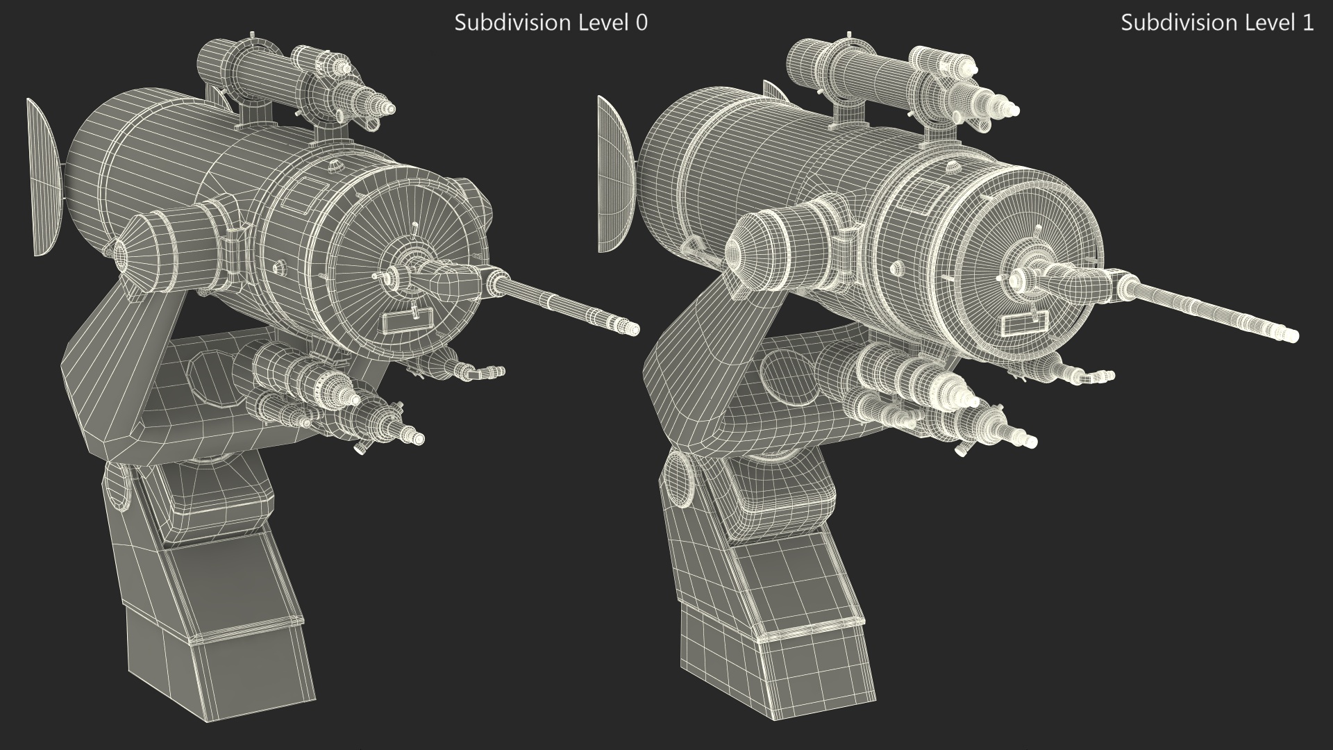 3D model Mitaka GNF60 Observatory Telescope Rigged for Cinema 4D
