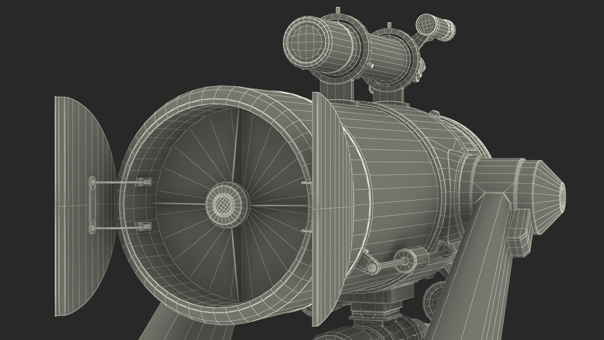 3D model Mitaka GNF60 Observatory Telescope Rigged for Cinema 4D