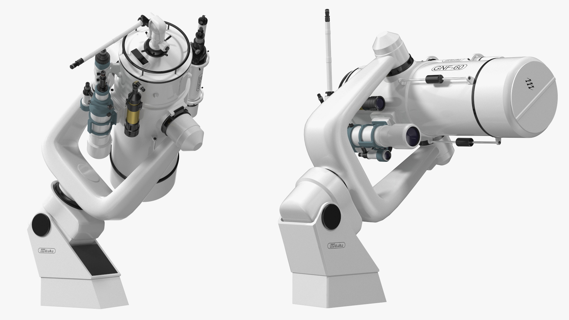 3D model Mitaka GNF60 Observatory Telescope Rigged for Cinema 4D