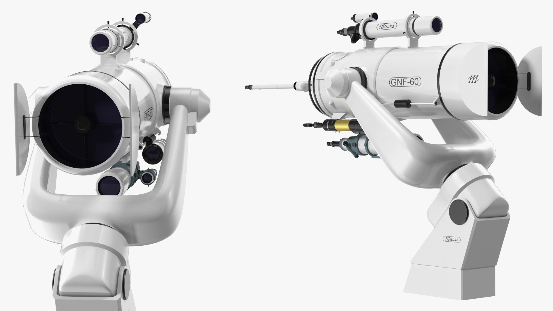 3D model Mitaka GNF60 Observatory Telescope Rigged for Cinema 4D