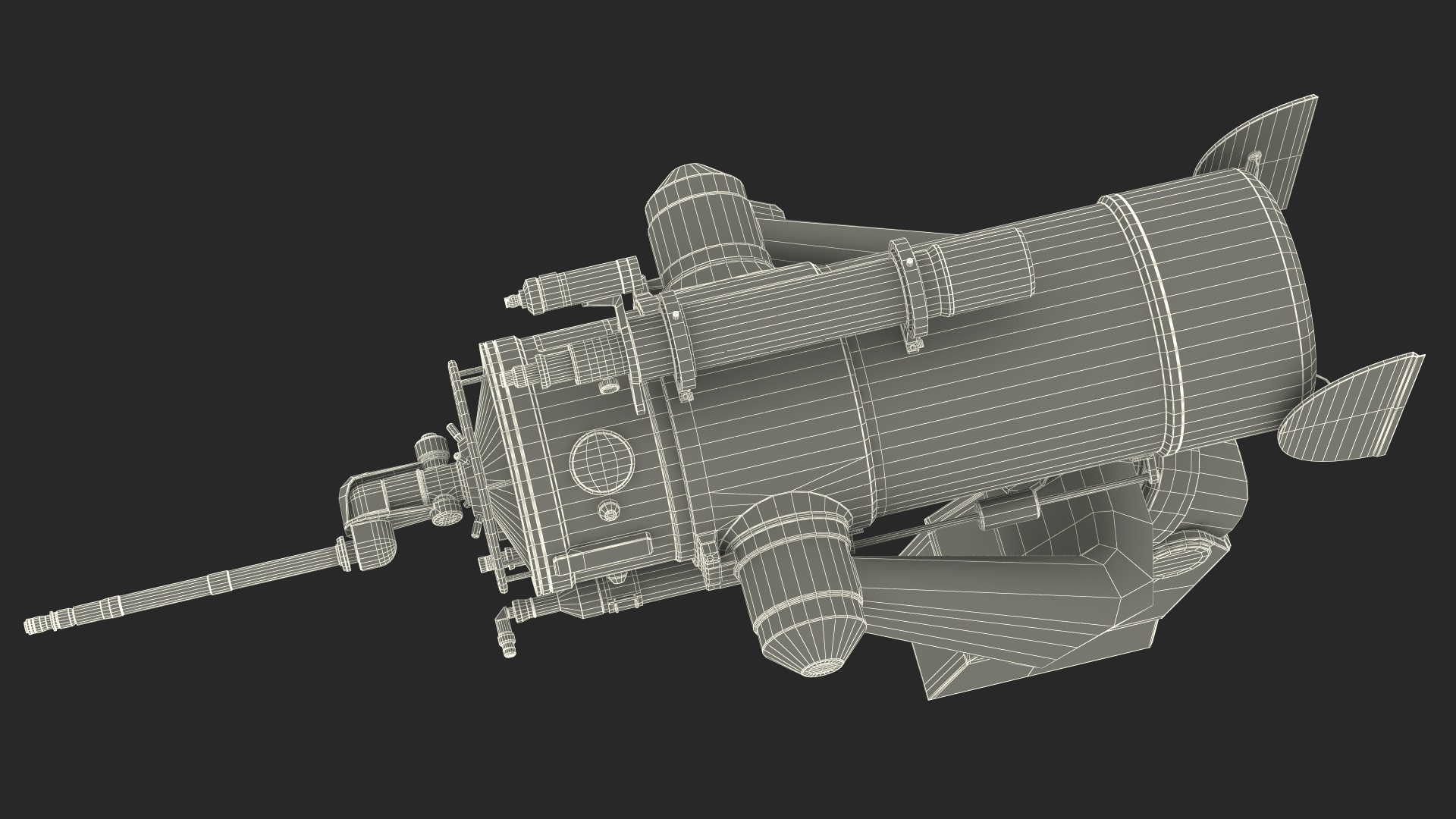 3D model Mitaka GNF60 Observatory Telescope Rigged for Cinema 4D