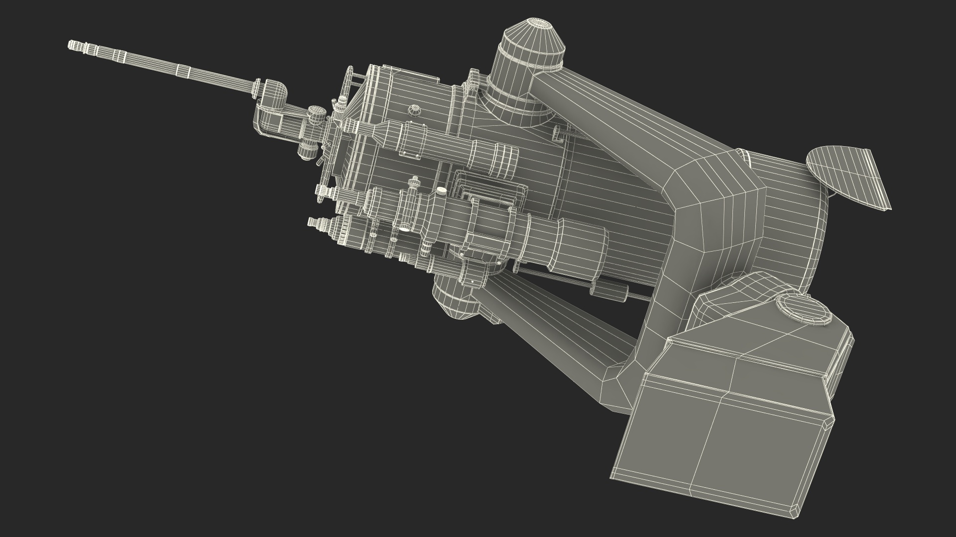 3D model Mitaka GNF60 Observatory Telescope Rigged for Cinema 4D