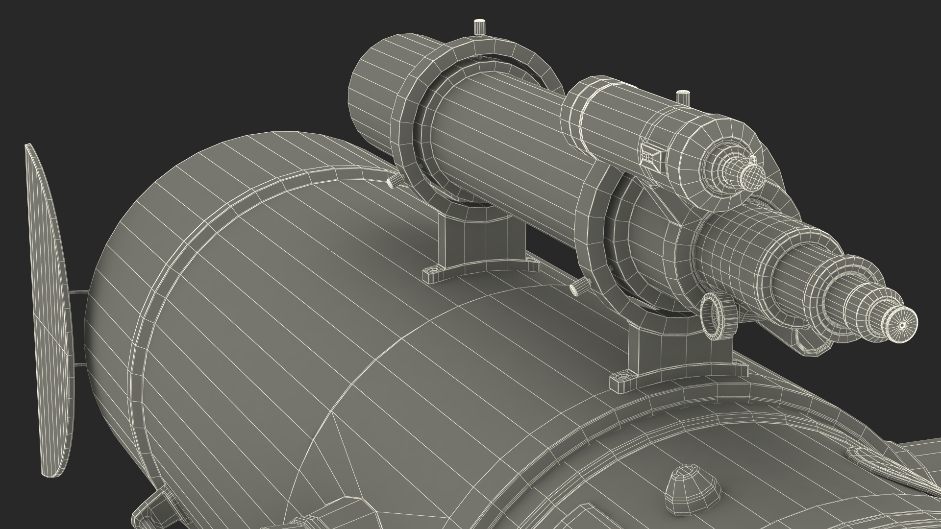 3D model Mitaka GNF60 Observatory Telescope Rigged for Cinema 4D