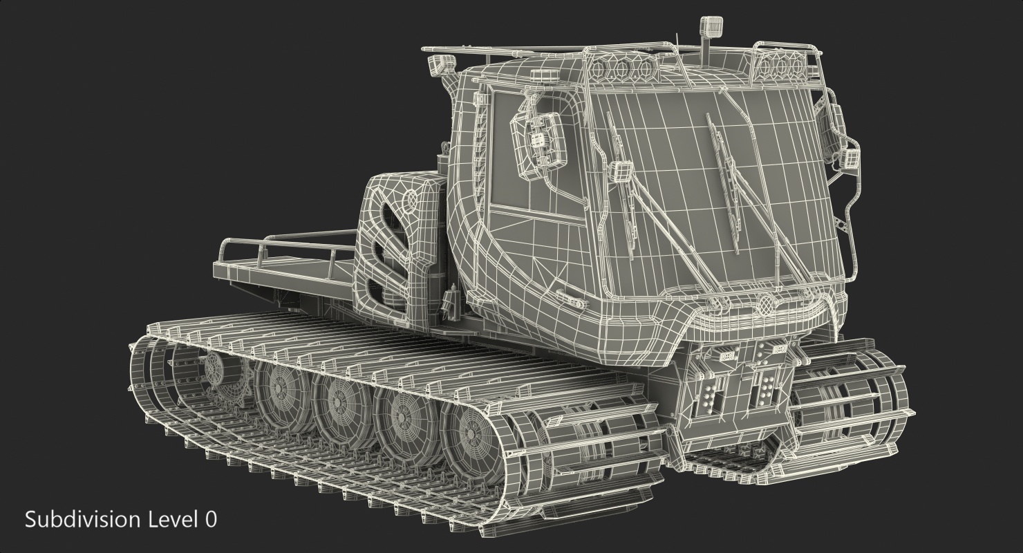 3D model Snowy PistenBully Snowcat