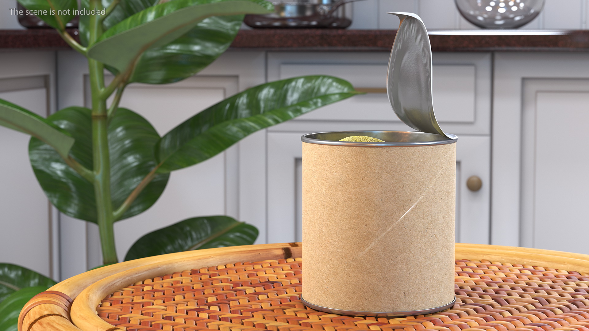 Small Opened Paper Tube of Potato Chips 3D model