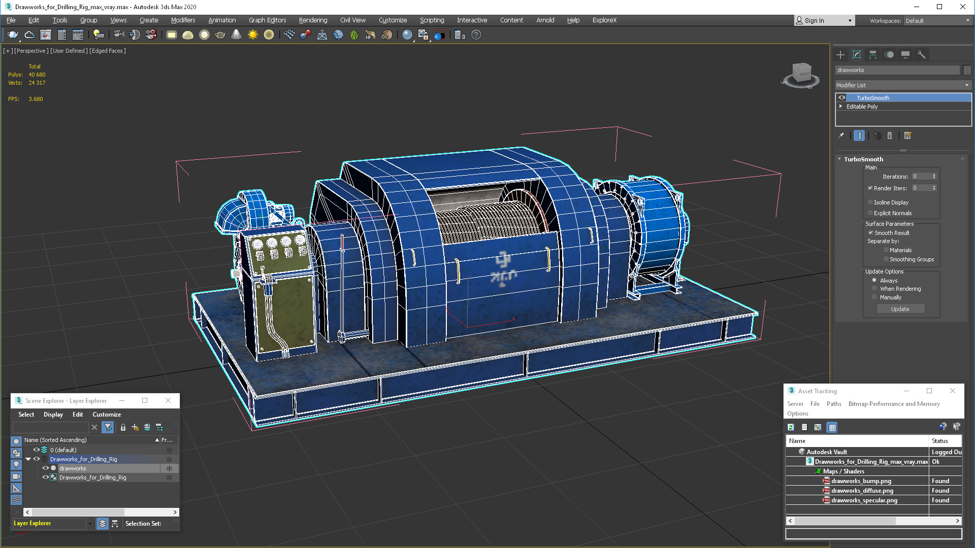 3D Drawworks for Drilling Rig