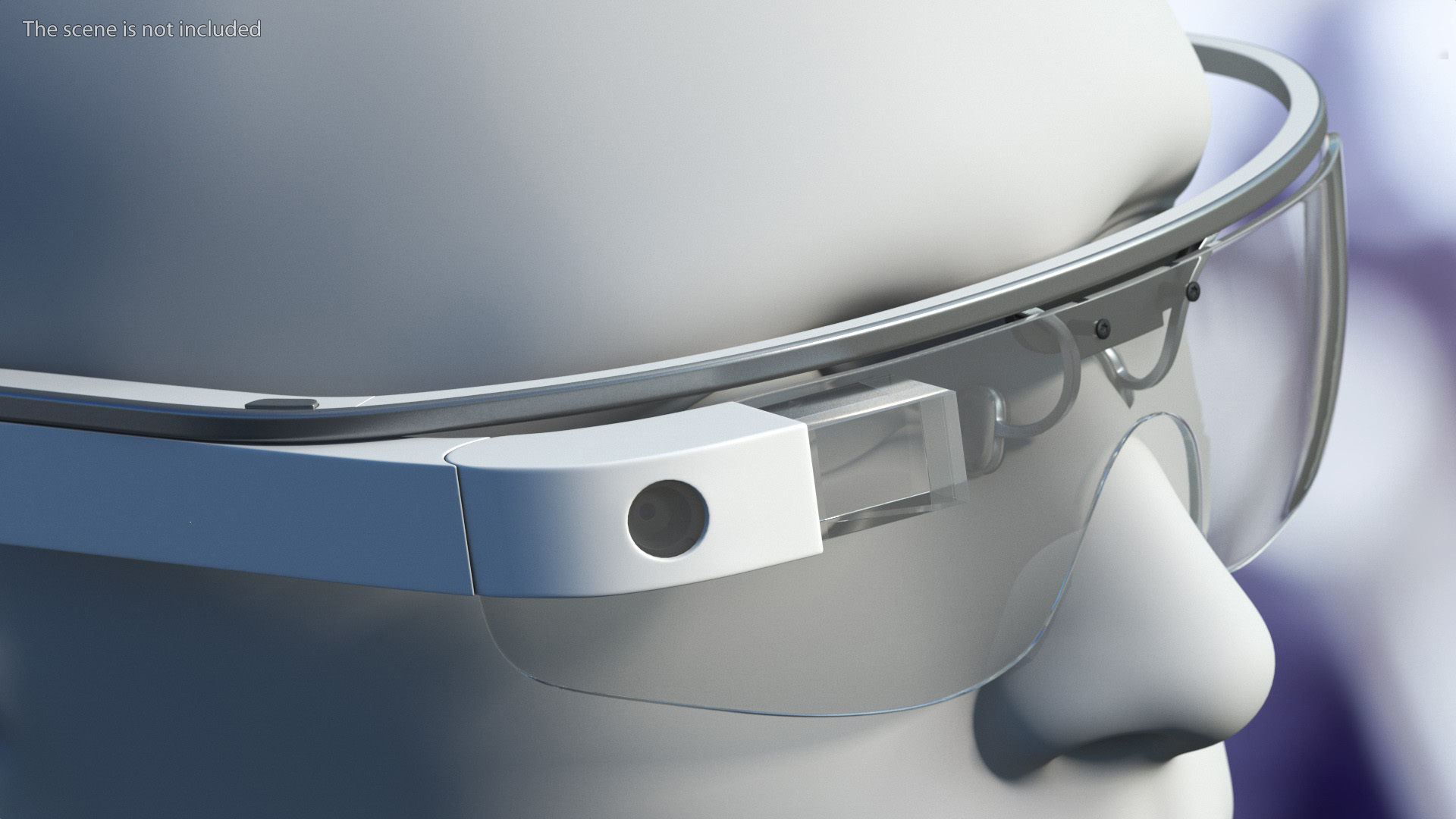 Google Glasses 2 on Mannequin Head 3D model