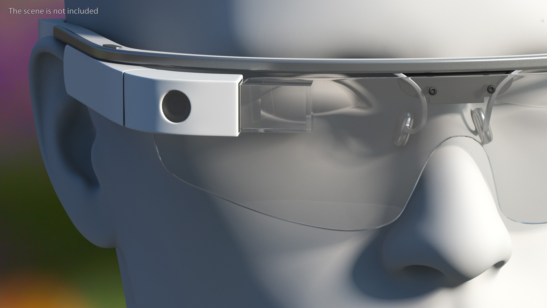 Google Glasses 2 on Mannequin Head 3D model